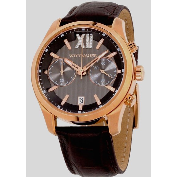 Wittnauer Men's Quartz Chronograph Rose Gold LUXURY Watch Rare WN1016 - Picture 1 of 16